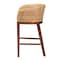 Bali & Pari Papua Modern Bohemian Natural Rattan and Walnut Brown Acacia Wood Counter Stool 242-13492-ZORO - alternate 7